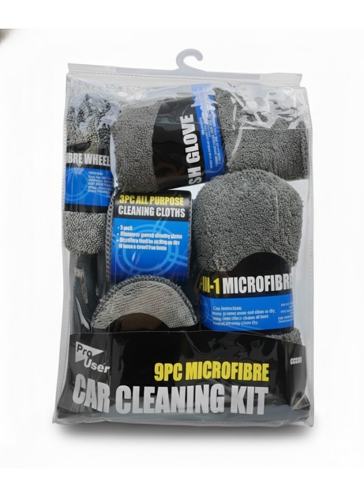 Car Cleaning Tools Kit Car Detailing Set,9pcs microfibre - Image 3